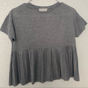 ZARA KIDS GREY CROP TOP BLOUSE